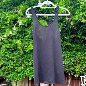 Sheer black tank top